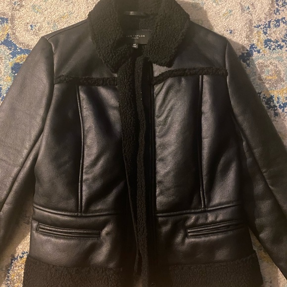 ANN TAYLOR Faux Leather Moto Jacket NWOT - Picture 5 of 9